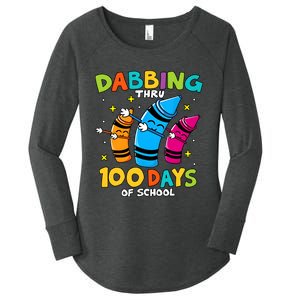 Dabbing Thru 100 Days Of School Women's Perfect Tri Tunic Long Sleeve Shirt