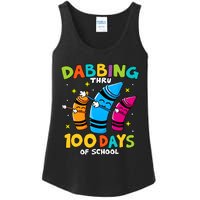 Dabbing Thru 100 Days Of School Ladies Essential Tank