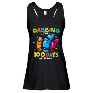 Dabbing Thru 100 Days Of School Ladies Essential Flowy Tank