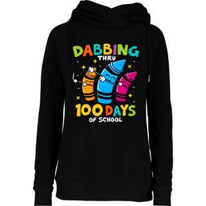 Dabbing Thru 100 Days Of School Womens Funnel Neck Pullover Hood