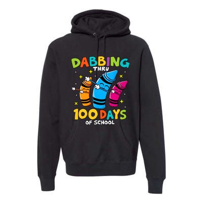 Dabbing Thru 100 Days Of School Premium Hoodie