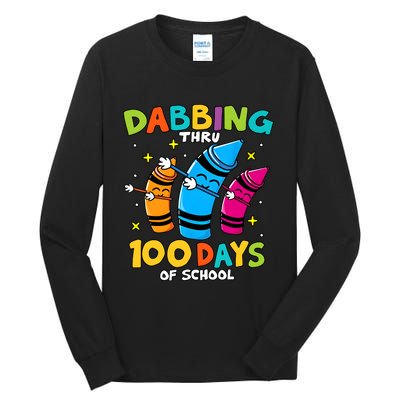 Dabbing Thru 100 Days Of School Tall Long Sleeve T-Shirt