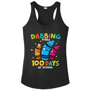 Dabbing Thru 100 Days Of School Ladies PosiCharge Competitor Racerback Tank