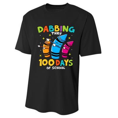 Dabbing Thru 100 Days Of School Performance Sprint T-Shirt