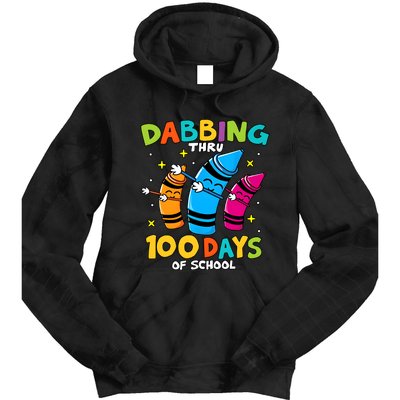 Dabbing Thru 100 Days Of School Tie Dye Hoodie