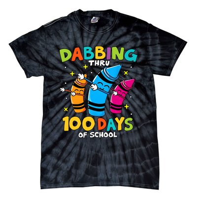 Dabbing Thru 100 Days Of School Tie-Dye T-Shirt