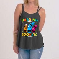 Dabbing Thru 100 Days Of School Women's Strappy Tank