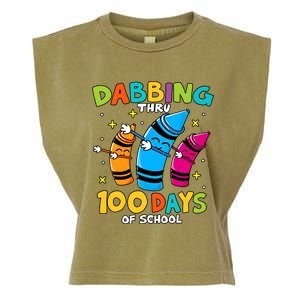 Dabbing Thru 100 Days Of School Garment-Dyed Women's Muscle Tee