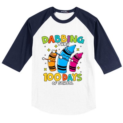 Dabbing Thru 100 Days Of School Baseball Sleeve Shirt