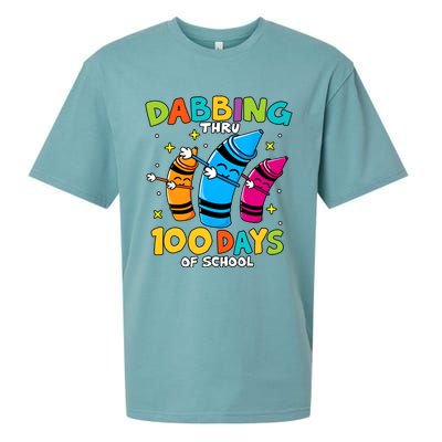 Dabbing Thru 100 Days Of School Sueded Cloud Jersey T-Shirt