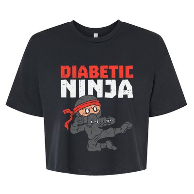 Dieabetics Type 1 Diabetes Awareness Diabetic Bella+Canvas Jersey Crop Tee