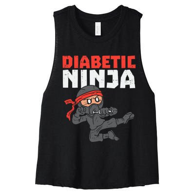 Dieabetics Type 1 Diabetes Awareness Diabetic Women's Racerback Cropped Tank