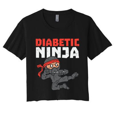 Dieabetics Type 1 Diabetes Awareness Diabetic Women's Crop Top Tee