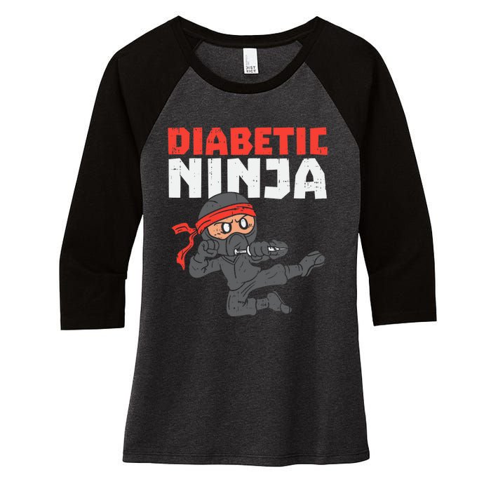 Dieabetics Type 1 Diabetes Awareness Diabetic Women's Tri-Blend 3/4-Sleeve Raglan Shirt