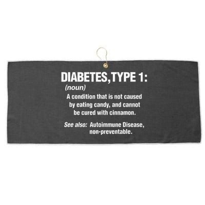 Diabetes Type 1 T1D Diabetics Funny Definition Large Microfiber Waffle Golf Towel