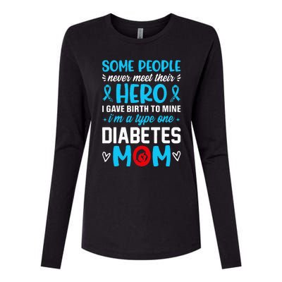 Diabetes Type 1 Survivor Mom  T1 Diabetes Awareness Womens Cotton Relaxed Long Sleeve T-Shirt