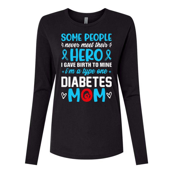 Diabetes Type 1 Survivor Mom  T1 Diabetes Awareness Womens Cotton Relaxed Long Sleeve T-Shirt