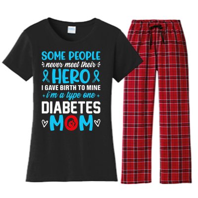 Diabetes Type 1 Survivor Mom  T1 Diabetes Awareness Women's Flannel Pajama Set