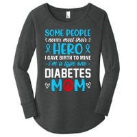 Diabetes Type 1 Survivor Mom  T1 Diabetes Awareness Women's Perfect Tri Tunic Long Sleeve Shirt