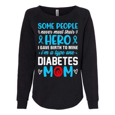 Diabetes Type 1 Survivor Mom  T1 Diabetes Awareness Womens California Wash Sweatshirt