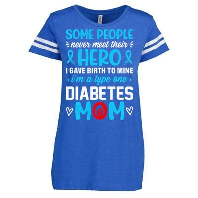 Diabetes Type 1 Survivor Mom  T1 Diabetes Awareness Enza Ladies Jersey Football T-Shirt