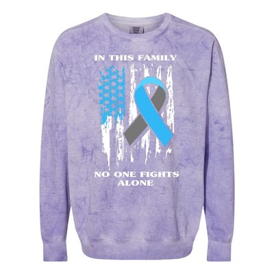 Diabetic Type 1 T1D Diabetes Awareness USA Flag Gift Colorblast Crewneck Sweatshirt