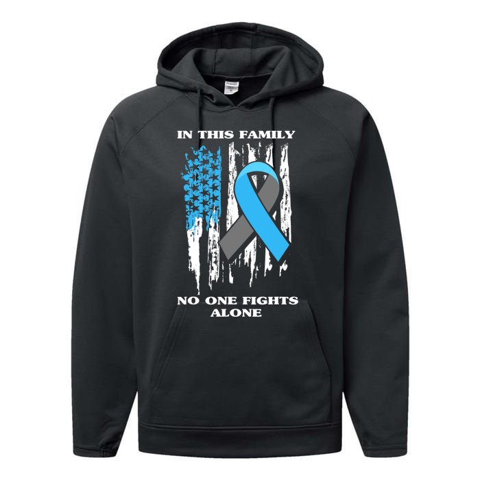 Diabetic Type 1 T1D Diabetes Awareness USA Flag Gift Performance Fleece Hoodie