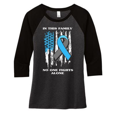 Diabetic Type 1 T1D Diabetes Awareness USA Flag Gift Women's Tri-Blend 3/4-Sleeve Raglan Shirt