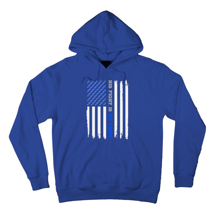 Diabetes Type 1 American Flag His Fight Is My Fight Gift Hoodie