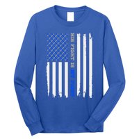 Diabetes Type 1 American Flag His Fight Is My Fight Gift Long Sleeve Shirt