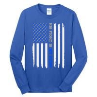 Diabetes Type 1 American Flag His Fight Is My Fight Gift Tall Long Sleeve T-Shirt