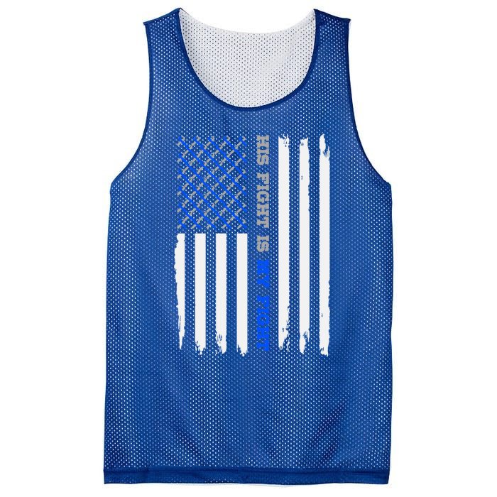 Diabetes Type 1 American Flag His Fight Is My Fight Gift Mesh Reversible Basketball Jersey Tank