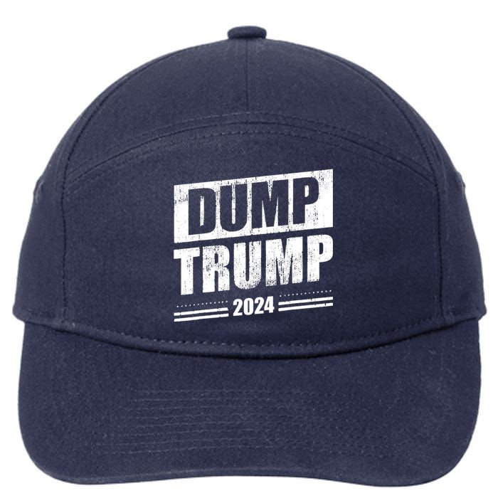 Dump Trump 2024 Funny Anti Trump 7-Panel Snapback Hat