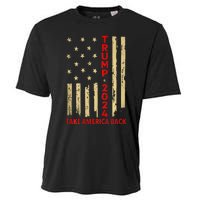 Donald Trump 2024 Take America Back American Flag Cooling Performance Crew T-Shirt