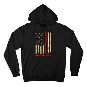 Donald Trump 2024 Take America Back American Flag Hoodie