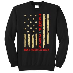 Donald Trump 2024 Take America Back American Flag Sweatshirt