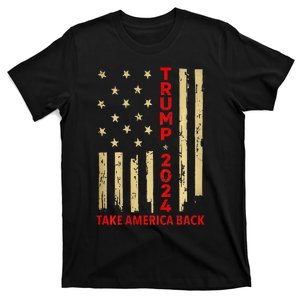 Donald Trump 2024 Take America Back American Flag T-Shirt