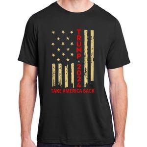 Donald Trump 2024 Take America Back American Flag Adult ChromaSoft Performance T-Shirt