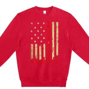 Donald Trump 2024 Take America Back American Flag Premium Crewneck Sweatshirt