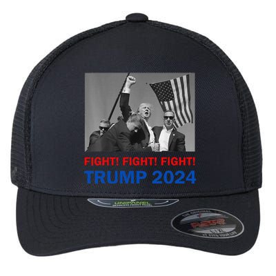 Donald Trump 2024 Fight Fight Fight Donald Trump Fist Pump Flexfit Unipanel Trucker Cap