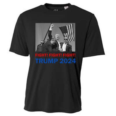 Donald Trump 2024 Fight Fight Fight Donald Trump Fist Pump Cooling Performance Crew T-Shirt