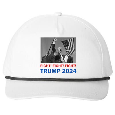 Donald Trump 2024 Fight Fight Fight Donald Trump Fist Pump Snapback Five-Panel Rope Hat