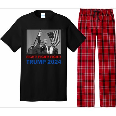 Donald Trump 2024 Fight Fight Fight Donald Trump Fist Pump Pajama Set