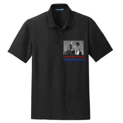 Donald Trump 2024 Fight Fight Fight Donald Trump Fist Pump Dry Zone Grid Polo