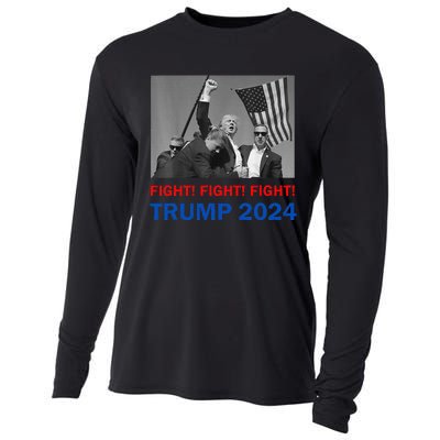 Donald Trump 2024 Fight Fight Fight Donald Trump Fist Pump Cooling Performance Long Sleeve Crew