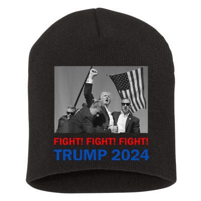 Donald Trump 2024 Fight Fight Fight Donald Trump Fist Pump Short Acrylic Beanie