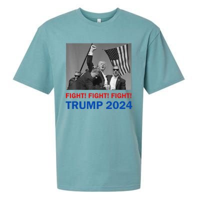 Donald Trump 2024 Fight Fight Fight Donald Trump Fist Pump Sueded Cloud Jersey T-Shirt