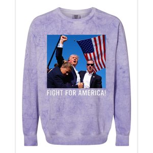 Donald Trump 2024 Survived Shot Rally Fight For America Colorblast Crewneck Sweatshirt