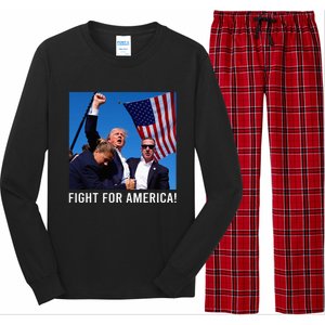 Donald Trump 2024 Survived Shot Rally Fight For America Long Sleeve Pajama Set