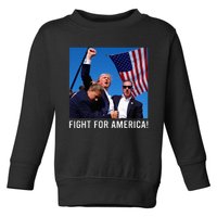 Donald Trump 2024 Survived Shot Rally Fight For America Toddler Sweatshirt